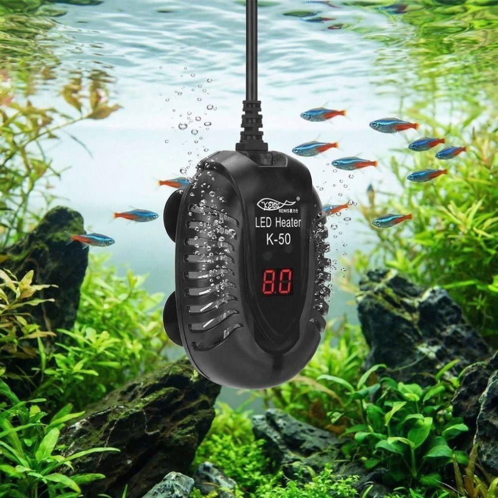 Automatic Temperature Submersible Heater LED Digital Display Fish Tank Heating Rod  Mini Aquarium