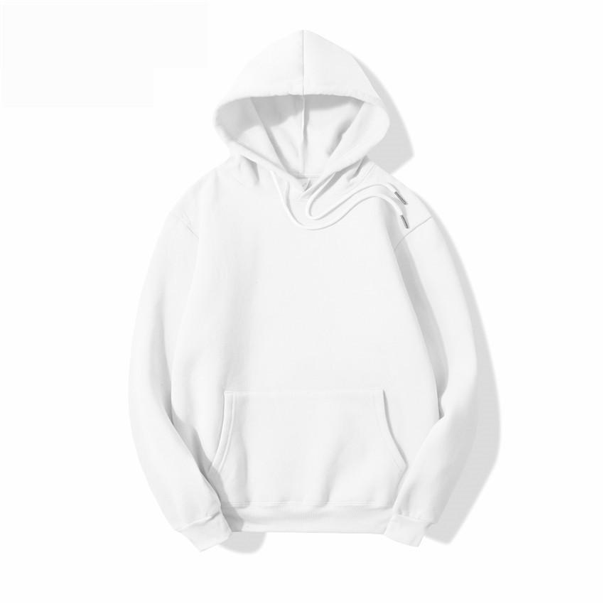 Unisex Casual Fleece Hoodie: 2021 Autumn/Winter Cotton, Plain Style Sweatshirt