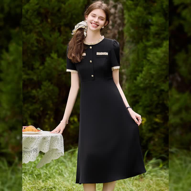 Bailuyu Women s A-Line Short Sleeve Dress L