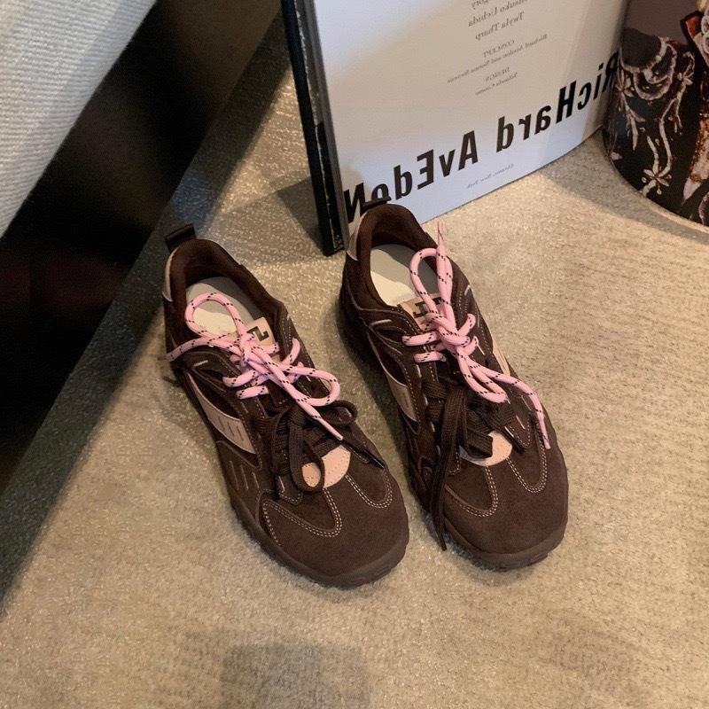 

[sheii Su Yinyin] Shocking price~ Bow to keep warm and increase the inner height, leisure sports Mao Mao German training shoes for women 39 кофейный