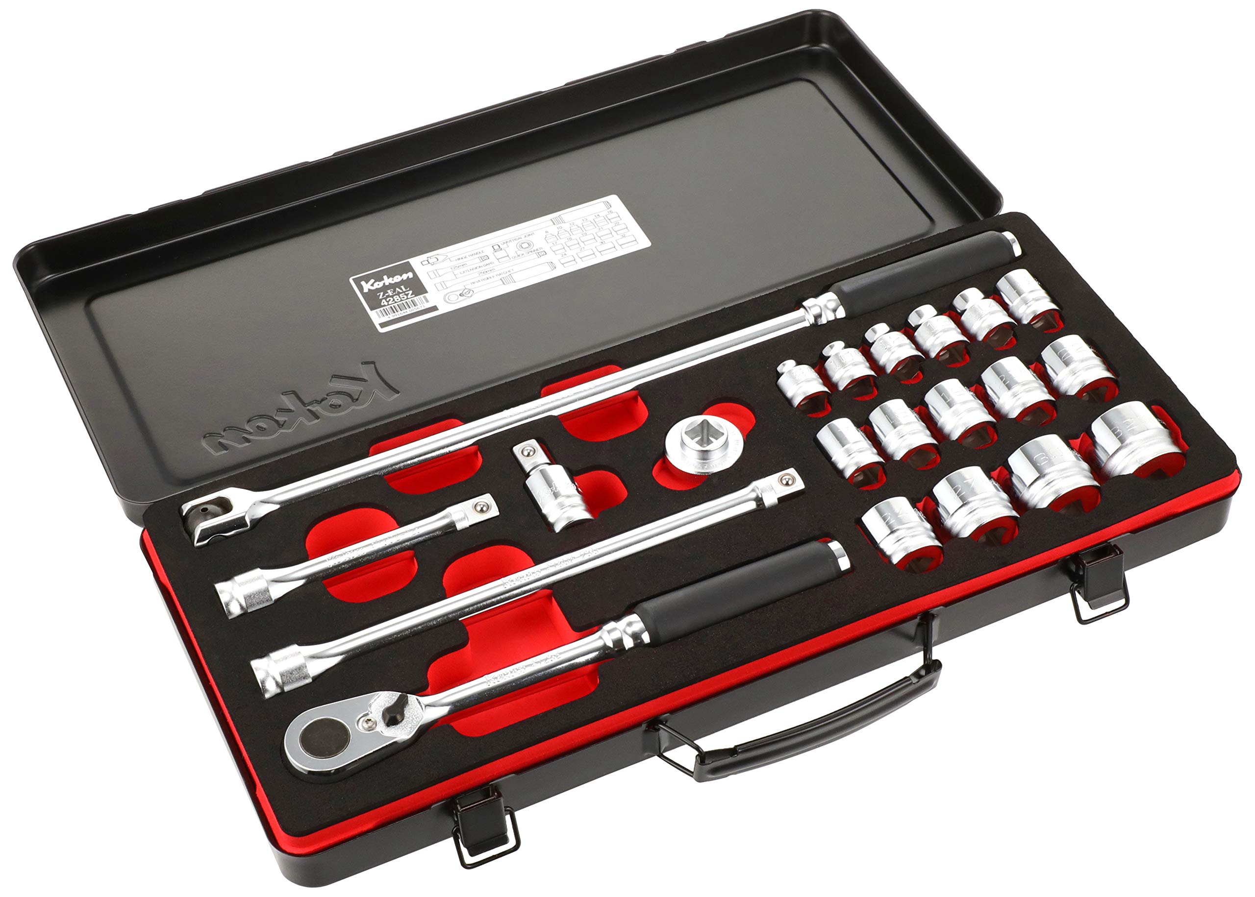 

Yamashita Industrial Research Institute Socket 4285Z Ko-ken Z-EAL Set, 12.7mm (1/2 inch) Drive,