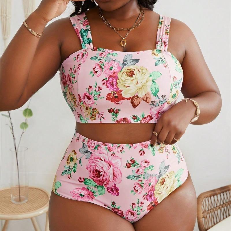 Women High Waisted Sexy Swimsuit Women's Large Size Swimsuit Beach Seaside Swimwear Bikini