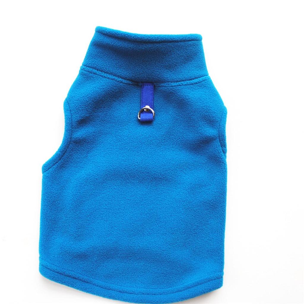 Weiche Fleece-Hundekleidung, Welpenweste, Mantel, buntes Gitter, Haustier-Freizeitkleidung für kleine und mittelgroße Hunde, Pullover mit Traktionsabzug