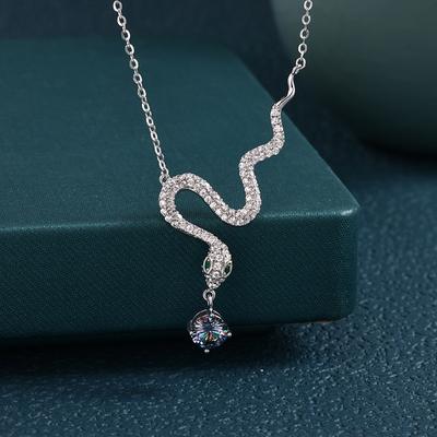 Yumei S925 Sterling Silber Schmuck Natal Jahr Hohe Sinn Herbst Und Winter Schmuck Neue Schlange Jahr Halskette