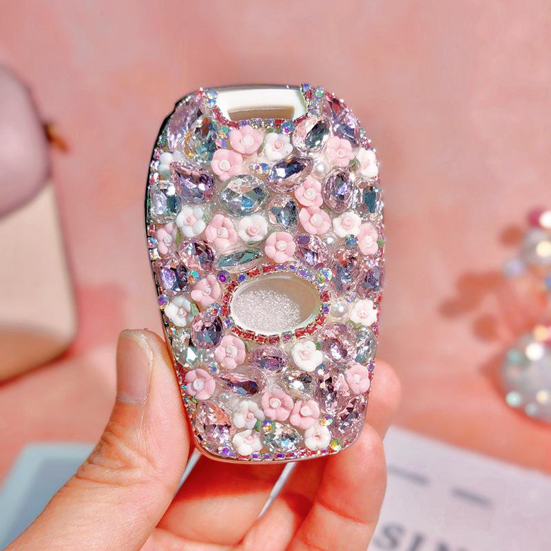 Rhinestone Car Key Shell for Southeast DX7/DX3/DX5/A5/Yi Wu - Fashion Goddess Bag Buckle