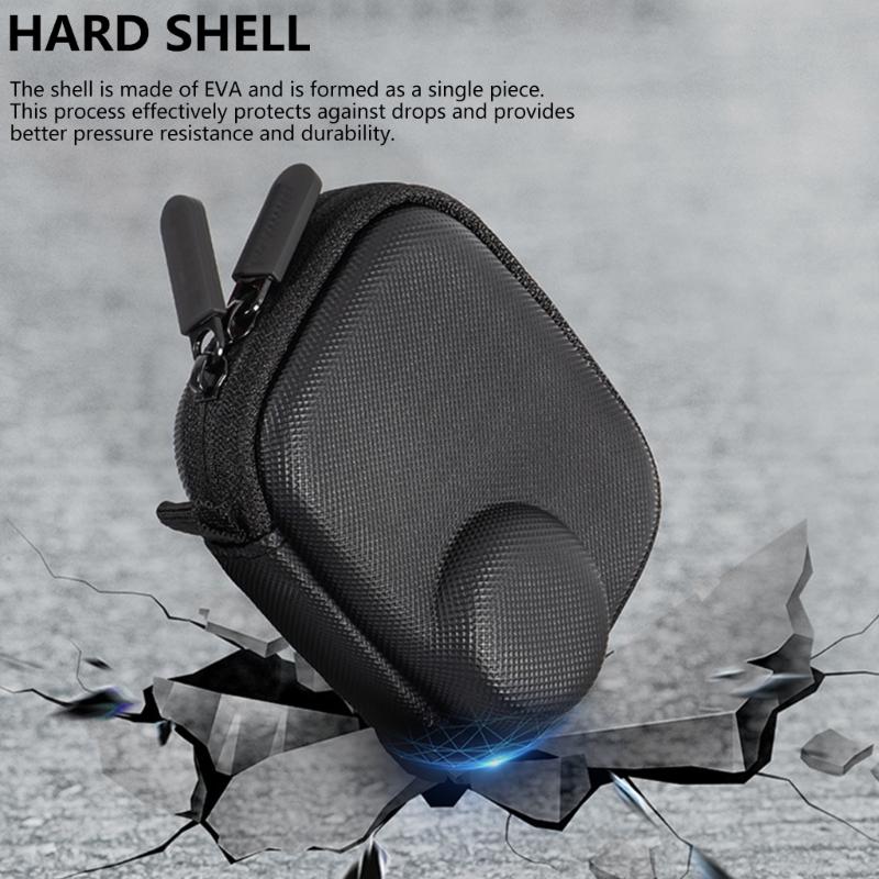 Shockproof Storage Bag Hard Protective Carrying Case For Dedicated Model Camera With Carabiner Clip And Soft Interior