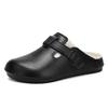 Womens Men Clogs Winter Mules Slip On Nurse Shoes Work Garden Slippers With Cotton Lined  Outdoor And Indoor Soft Cotton Shoes
