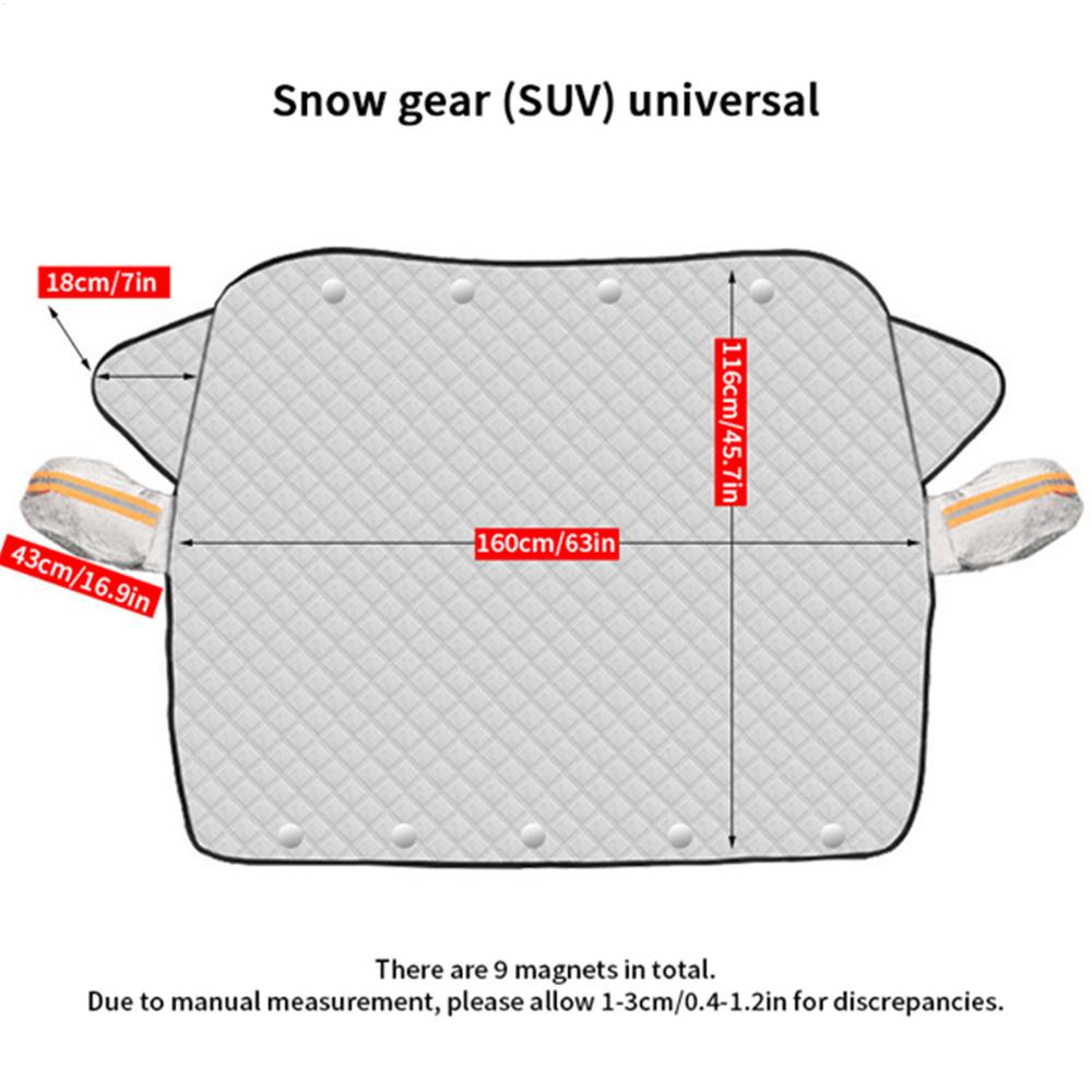 Windshield Snow Cover 3 Layers Magnetic Windproof Auto Supplies Winter Windshield Covers For Escape Cold Ice Frost Rain Freeze