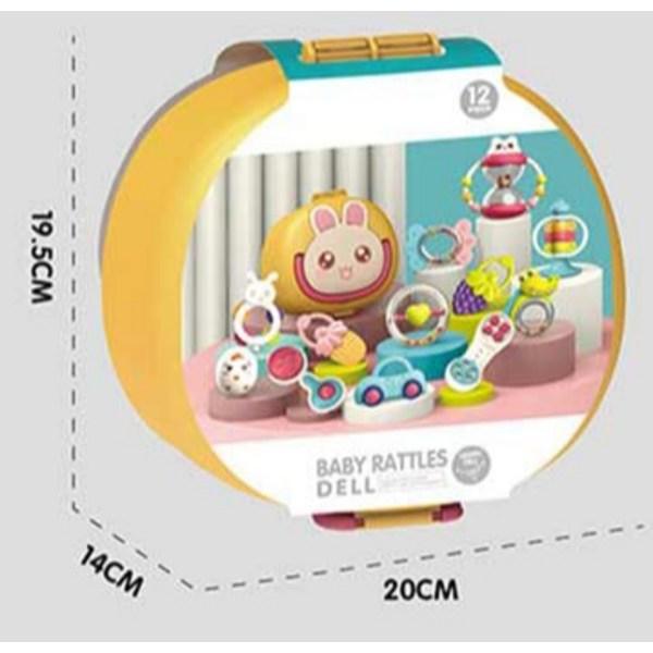 Moms Eye Infant Baby Rabbit Rattle Teething Set Korean Childrens Toys