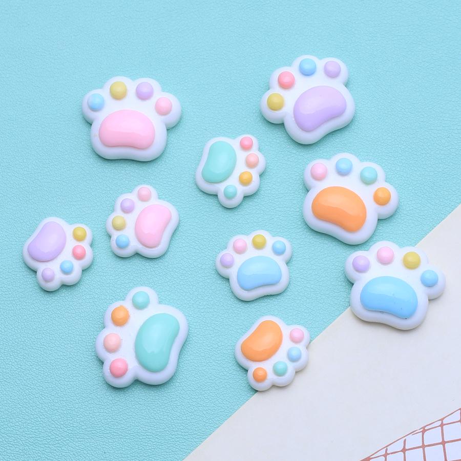 Glossy Cat Paw Cartoon Resin Shoe Buckle Accessories