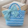 Elegant Bowknot Accent Basket for Weddings Holiday Gatherings and Travel Uses