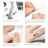 10pcs Finger Temporary Tattoo Sticker Black Butterfly Flower Body Arts Waterproof Magic Mini Pattern Semi Permanent Stickers