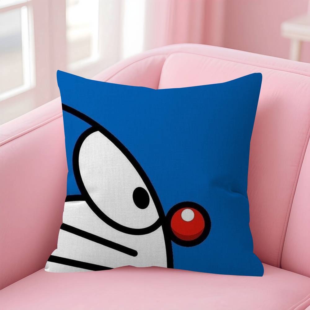 Cushion Cover Car Throw Pillow Case For Sofa Car Christmas Gift Anime Dddoraemon Wwhitepaper