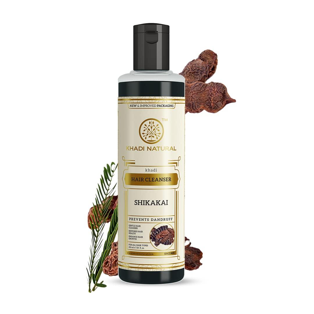 Khadi Natural Shikakai Shampoo 210ml Pack of 1 | Natural Hair Cleanser for All Hair Types
