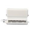 Hole Paper Punch White Color Accurate ABS Portable Mini 6 Holes Puncher for Home and Office