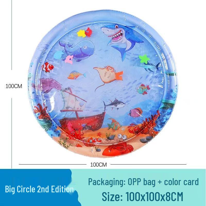 Grande Letto Acquatico Gonfiabile per Animali Domestici - Fresco, Ispessito, Antigraffio con Giocattolo a Forma di Pesce per Gatti e Cani
