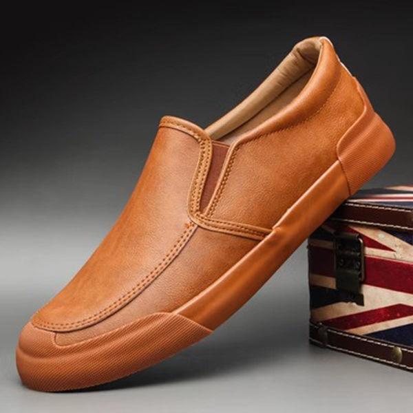 2025 new men's shoes winter trendy shoes one-pedal leather shoes men's business casual shoes velvet thermal cotton shoes men's