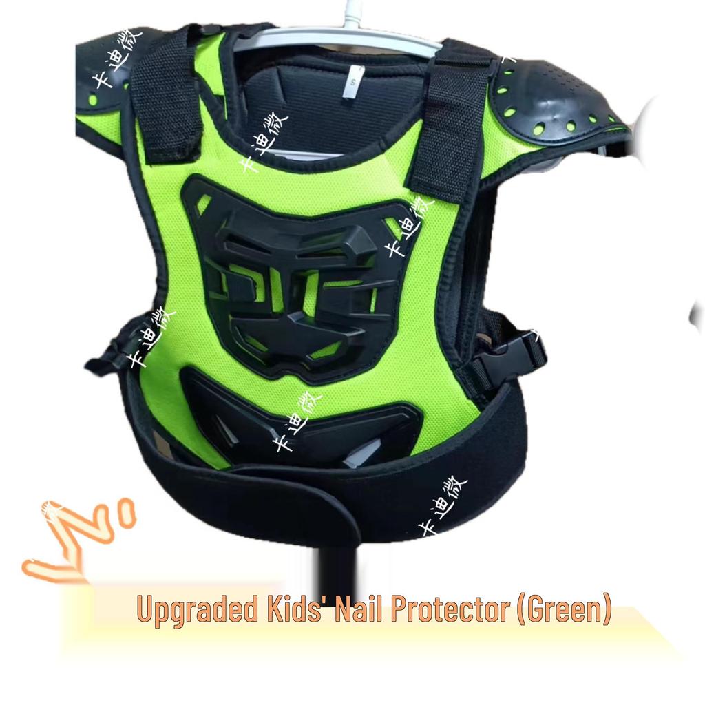 Kids' Motorcycle Balance Bike Armor Set: Knee, Elbow, Chest & Back Protectors.