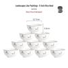 Tangshan Underglaze Ceramic Landscape Ramen Bowl Set