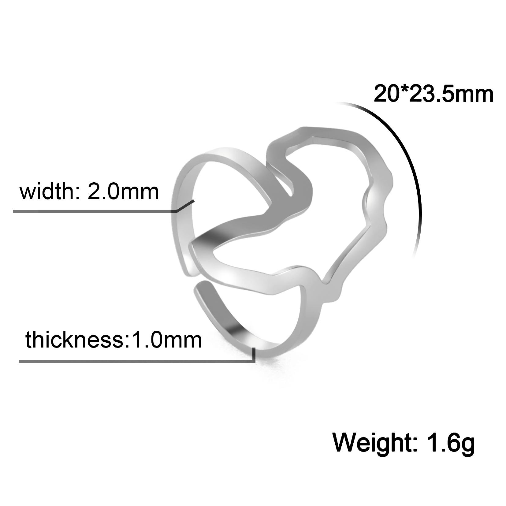 

My Shape African Map Ring for Women Men Silver Gold Color Stainless Steel South Africa Adjustable Finger Rings Fashion Jewelry
