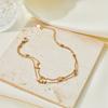 Landy Waterproof Polaris Star Moon Double Chain Bracelet Stainless Steel Hypoallergenic Gold Plated Chain Bracelets for Party