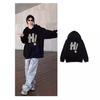 Korean Version of English Alphabet Print Hooded Sweater Women's Lazy Style Loose Velvet Jacket