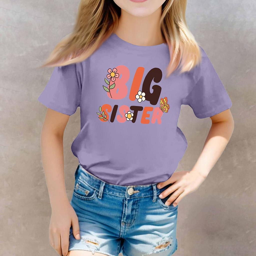 Toddler Girl Boy T-Shirts Kids Top Boys And Girls Printed Short Sleeved T-shirt