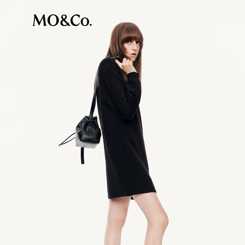 MO&Co. High-Neck Straight Fit Sweatshirt Dress