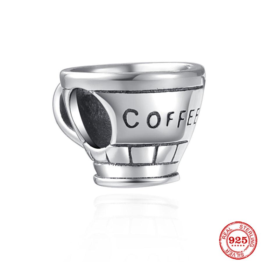 Brand New Copper Metal Coffee Cups & Coffee Machines Charm Bead Component Bead Components Compatible With Authentic Original Bracelet High Quality
