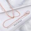 Weiman Rhodium Silver Plated Classic Style Halo Pear Cut Cubic Zirconia Pendant Brass Back Drop for Bridal Wedding Necklace
