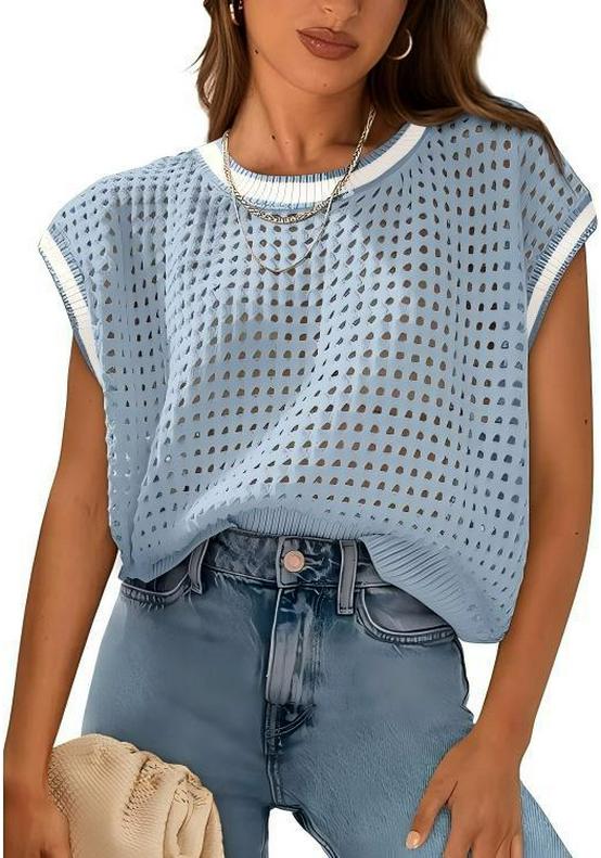 2025 Summer Crochet Raglan Sleeve Sweater Beach Cover-up
