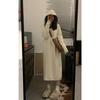 Autumn and Winter New Casual Hooded Dress Femininity Thin Long Knitted Sweater Dress Trendy