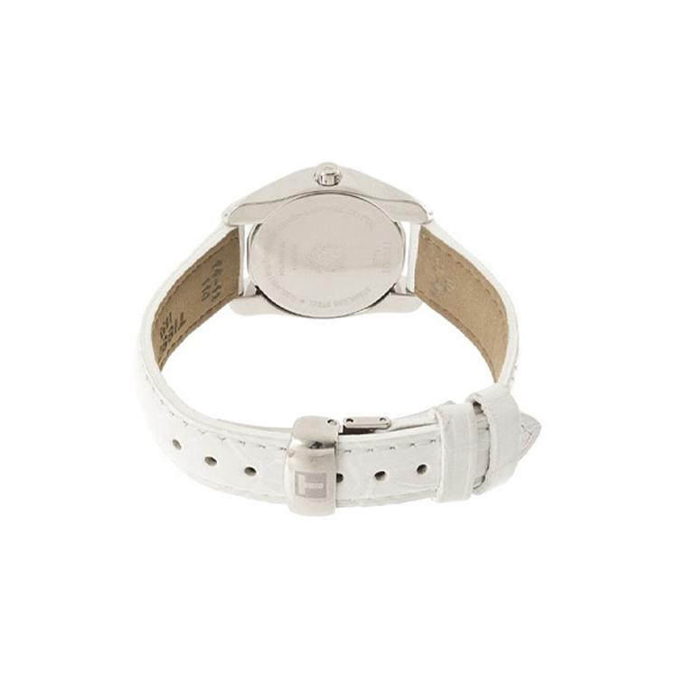 TISSOT Fashion Collection Quartz Movement Women's Watch 26mm White Dial Stainless Steel Case Leather Strap T023.210.16.111.00