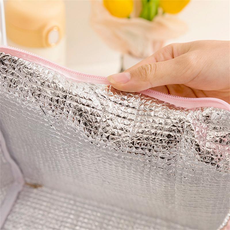 Portable Lunch Box Bag New Fashionable Simple Large Capacity Waterproof Bag Insulation Belt Rice Bag For Office Workers