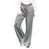 Women's Wide Leg Pants With High Waisted Straight Leg And Spliced Pocket Casual Pants