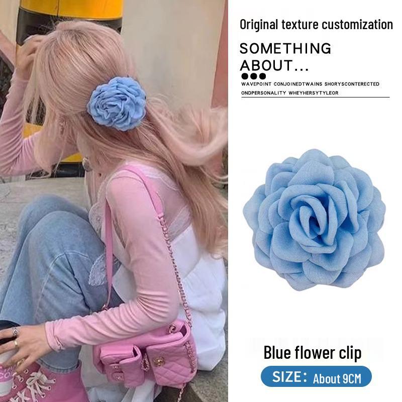 Rose Flower Hair Clip - Elegant Duckbill Claw for Women's Updo