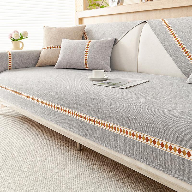Sofa Cushion Four Seasons Universal Light Luxury Backrest Towel Modern Cushion High-End Summer Sky Sofa Cover Cover Cloth Cushion