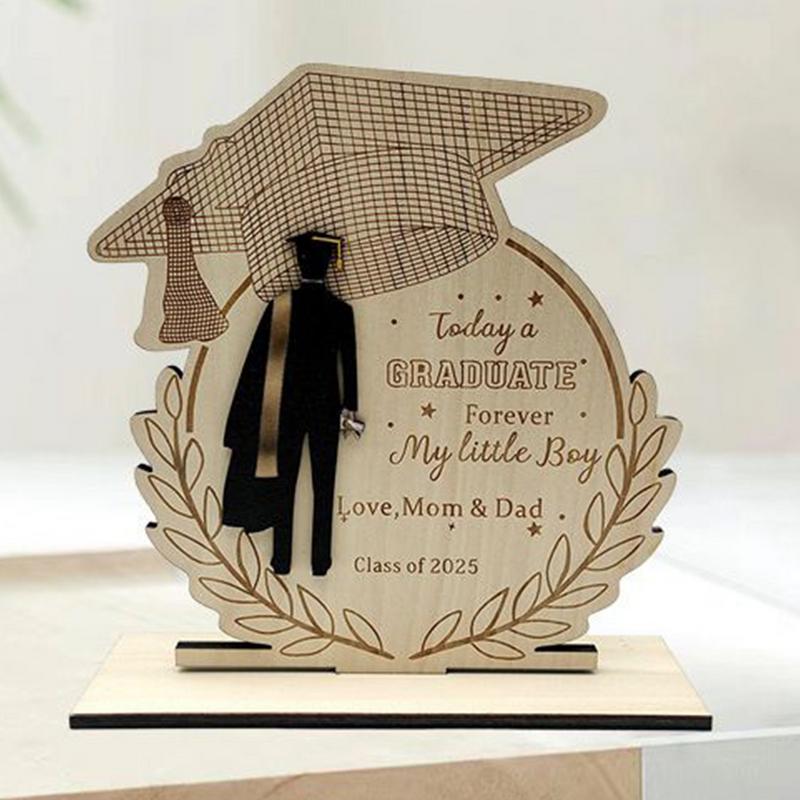 Graduation Sign Standing Wood Sign Photo Props Inspirational Home Decoration Celebration Event Seniors University College