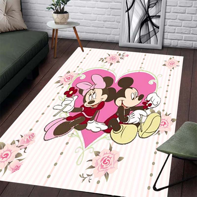 

The Beautiful Mickey Mouse Print Carpet with Bows -non-slip Kitchen Mat Outdoor Carpet Home and Bedroom Decoration Birthday Gift 60x90cm