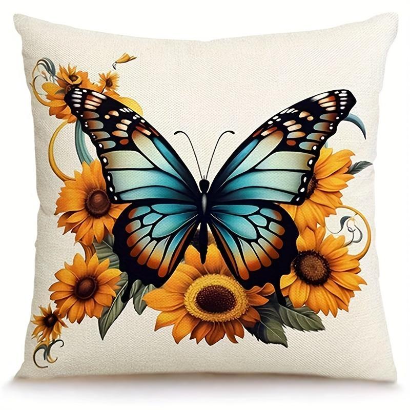 Vitalität erblüht auf Kissenbezügen Schlafzimmer Sofa Dekoration Polyester Kissenhülle mit Reißverschluss