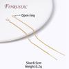 Brass Thin Chain Ear Wire For Earrings Making Accessories 18K Gold Plated Ear Thread with Open Ring,85mm Long Tassel Earwires