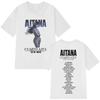 Aitana Cuarto Azul Welttournee 2026 Konzert Grafik Weißes Baumwoll Unisex Lässiges Damen- und Herren-T-Shirt