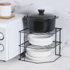 Portable Iron Seasoning Corner Shelving Black/White Non Punching Sundries Organizer Rack Removable Sink Storage Rack Table