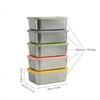 Stackable Fruit,Vegetable,Meat Food Container Durable Sealed 304 Stainless Steel Fresh-keeping Box Refrigerator&Microwave Safe