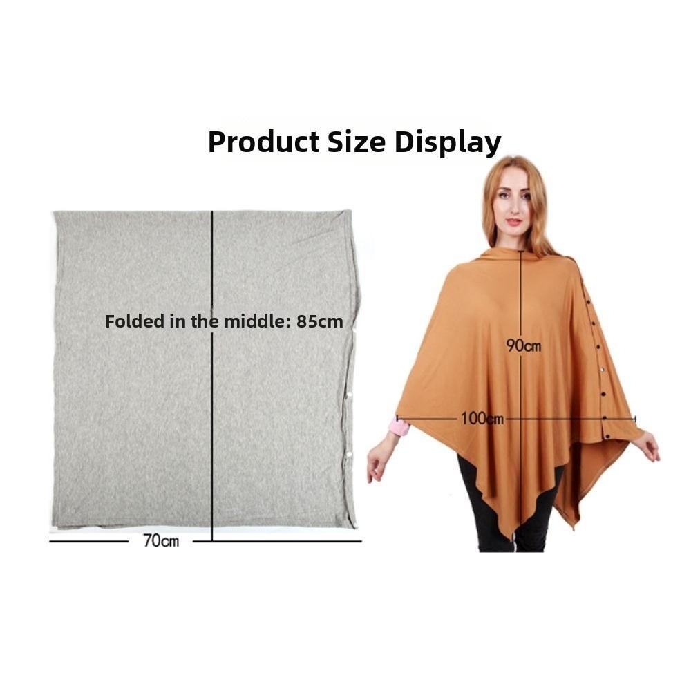 Button Closure Breastfeeding Poncho Breathable Baby Care Scarf Jeans Pants Decor Nursing Cover
