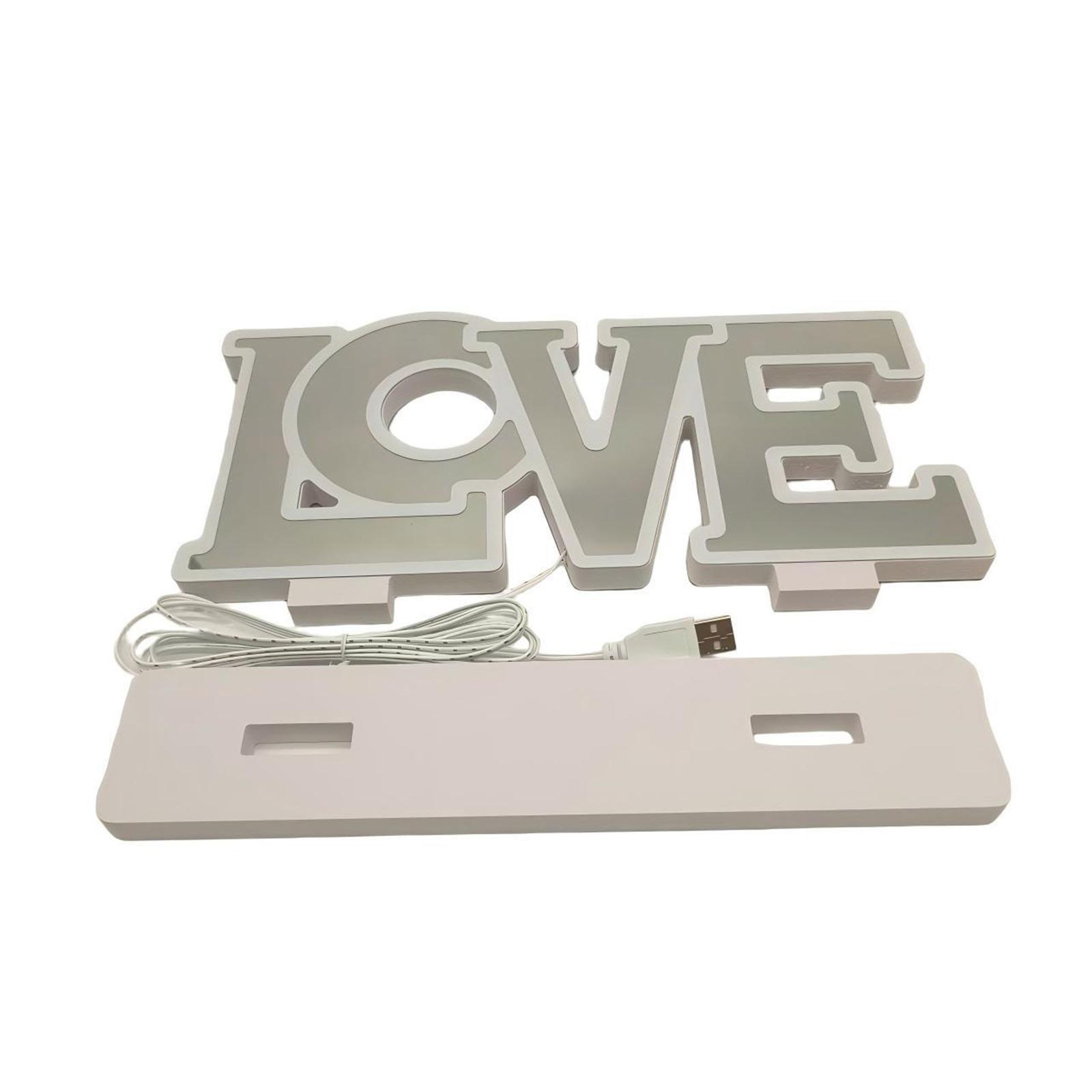 

LOVE Valentine s Day LED Festive Atmosphere Light, Creative Gift Home Decor Light one size