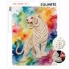 Shiny Pearl White Tiger Animal DIY Painting Creative Bead Art Craft Household Wall Decoration Nice Present For Art Hobbyists Home Decorations