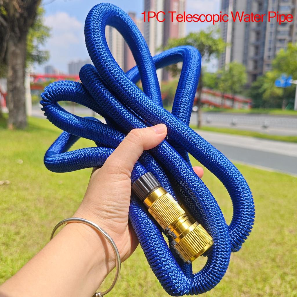 1PC Copper Plated Household Garden Water Pipe With 3x Expansion Tpe Car Wash Water Pipe Expansion Water Pipe