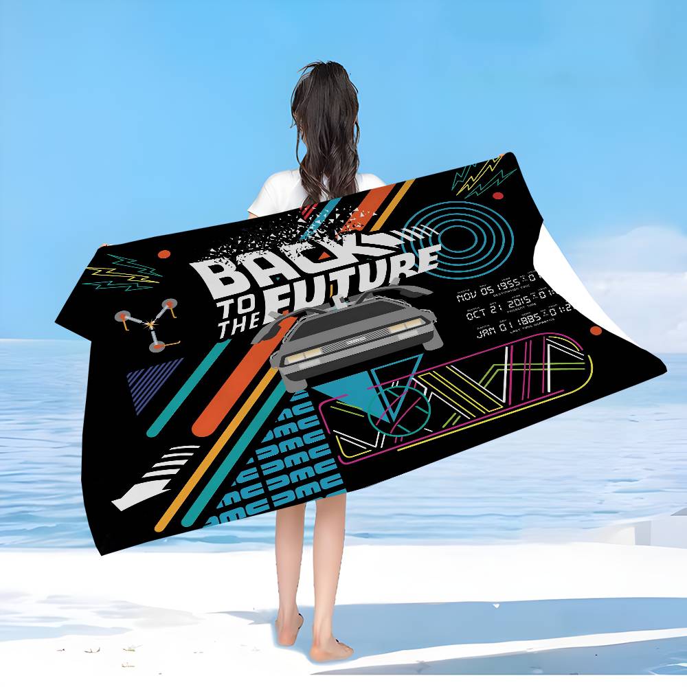 Science Fiction Comedy Back To The Future Big Microfiber Beach Towels Quick Dry Towel Beach Towels Pool Towel For Travel Yoga