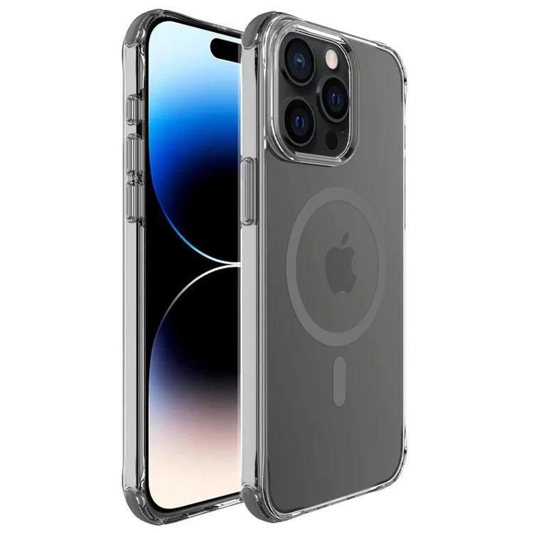 

TPU+PC+Aluminum Alloy Phone Case for iPhone 14 Pro Max Phone Cover Compatible with MagSafe